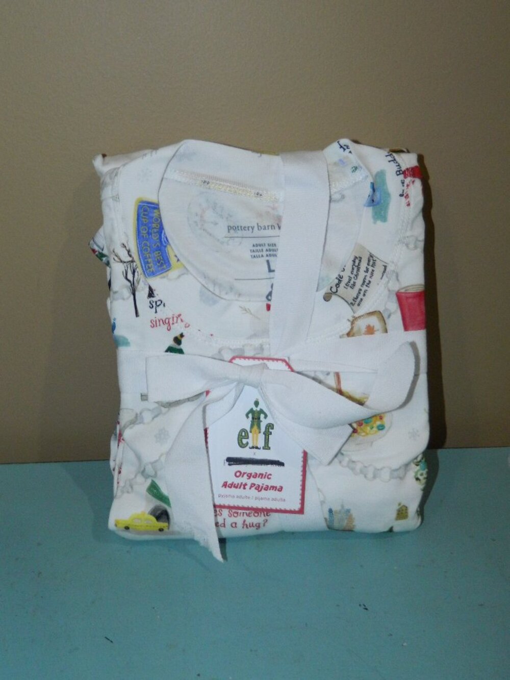 Pottery Barn Kids X Buddy the Elf Movie Adult Pajama Set Snug Fit L